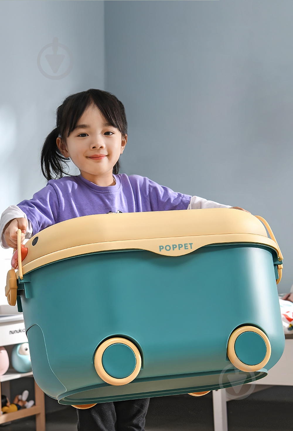 ᐉ Ящик для хранения Poppet игрушек Каченя Оранж PP-001O-L