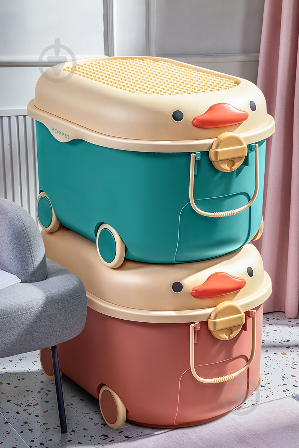 ᐉ Ящик для хранения Poppet игрушек Каченя Оранж PP-001O-L