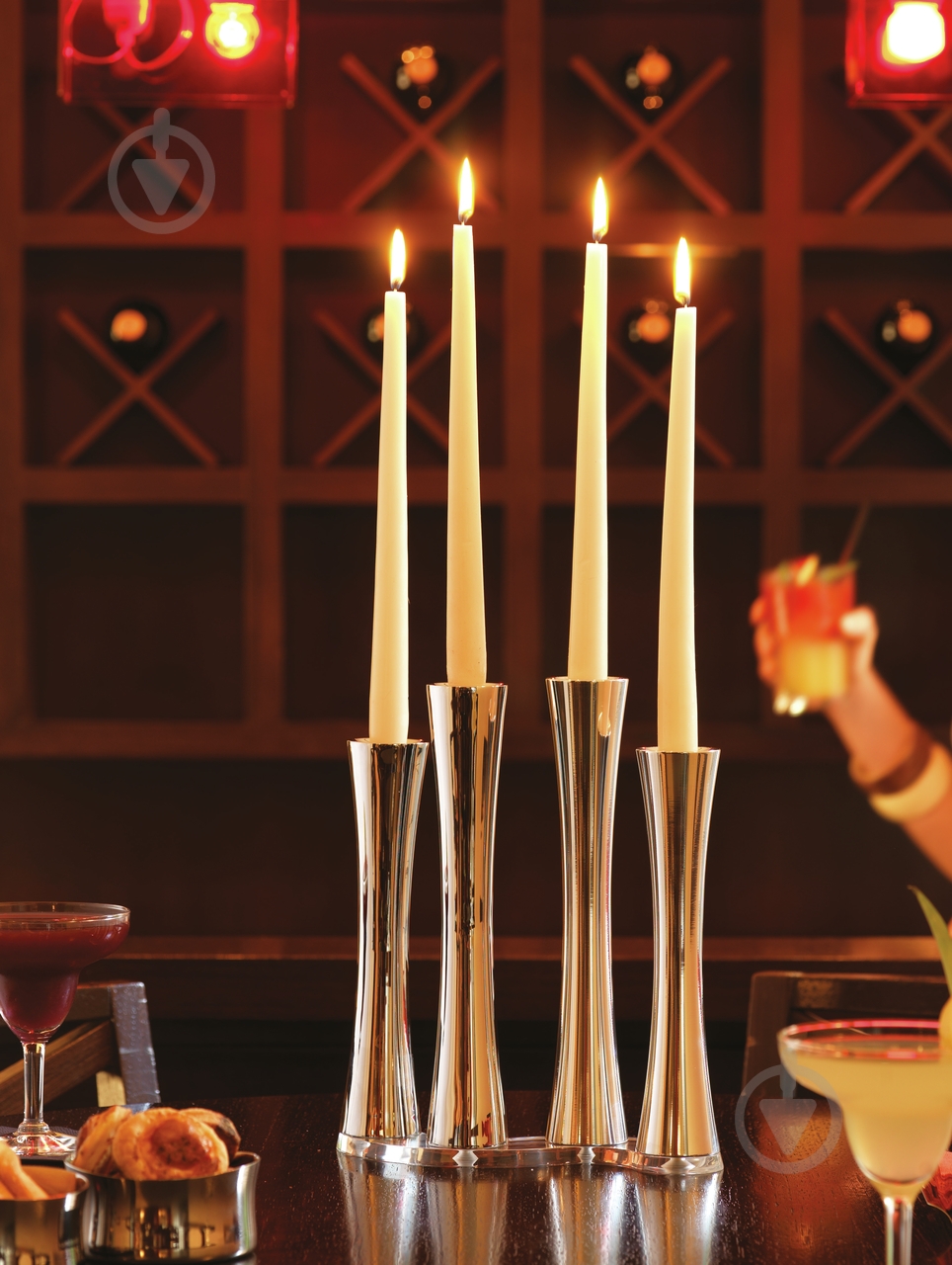 Набор подсвечников BAMBOO 5 предметов Sambonet - фото 2 Набор подсвечников BAMBOO 5 предметов Sambonet - фото 2