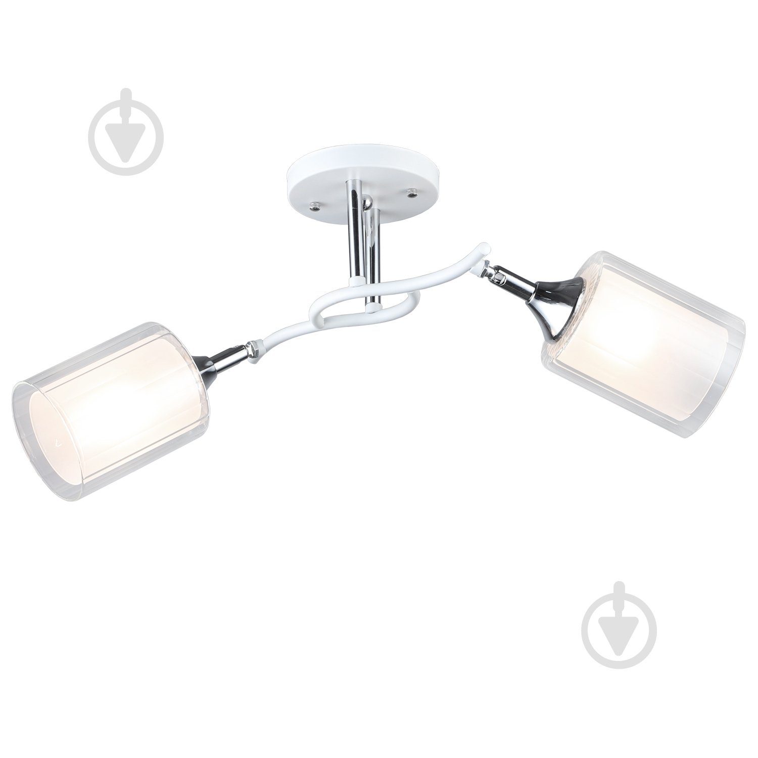 Люстра стельова Victoria Lighting 2x60 Вт E27 білий Despise/PL2 white - фото 1