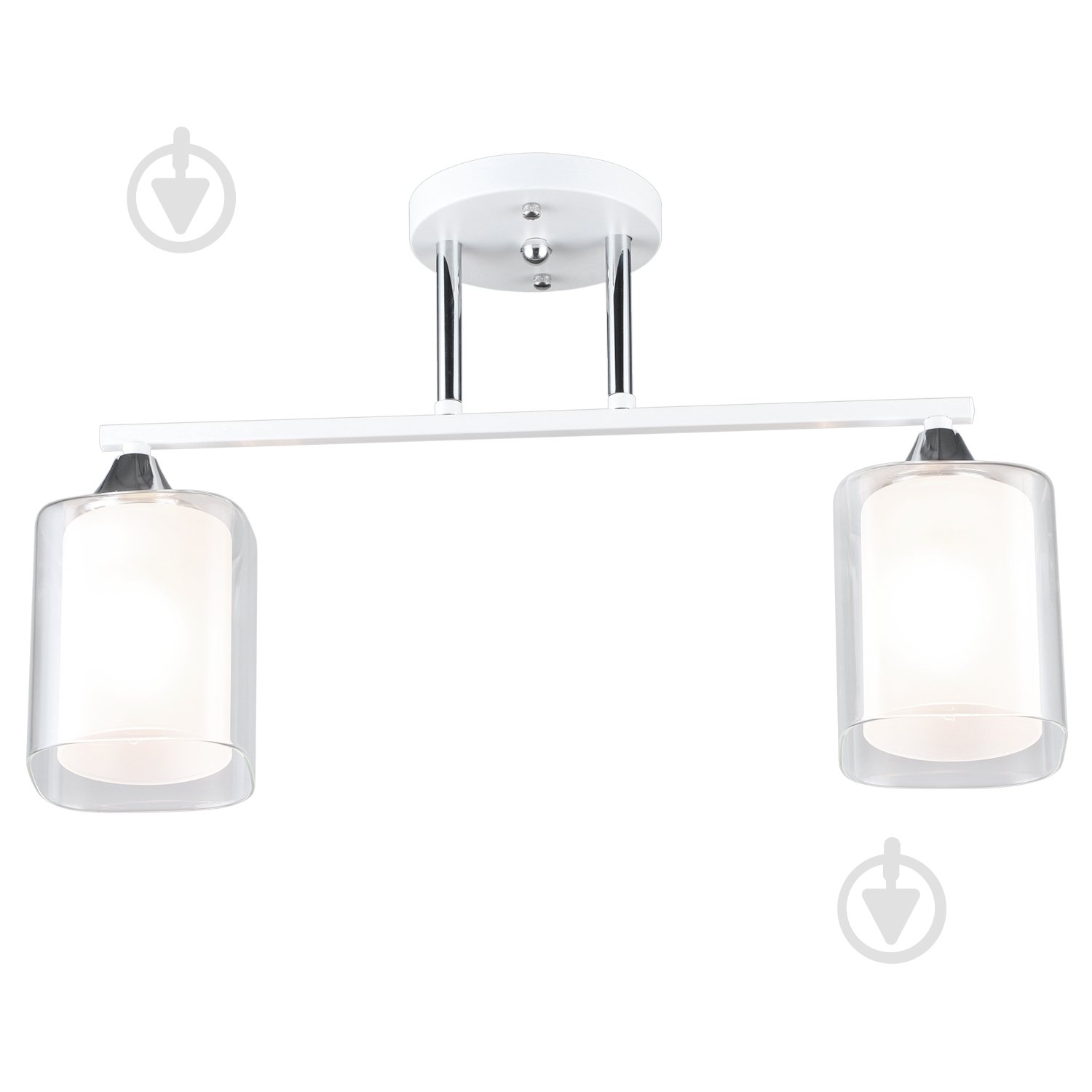 Люстра потолочная Victoria Lighting 2x60 Вт E27 белый Elision/PL2 white - фото 1