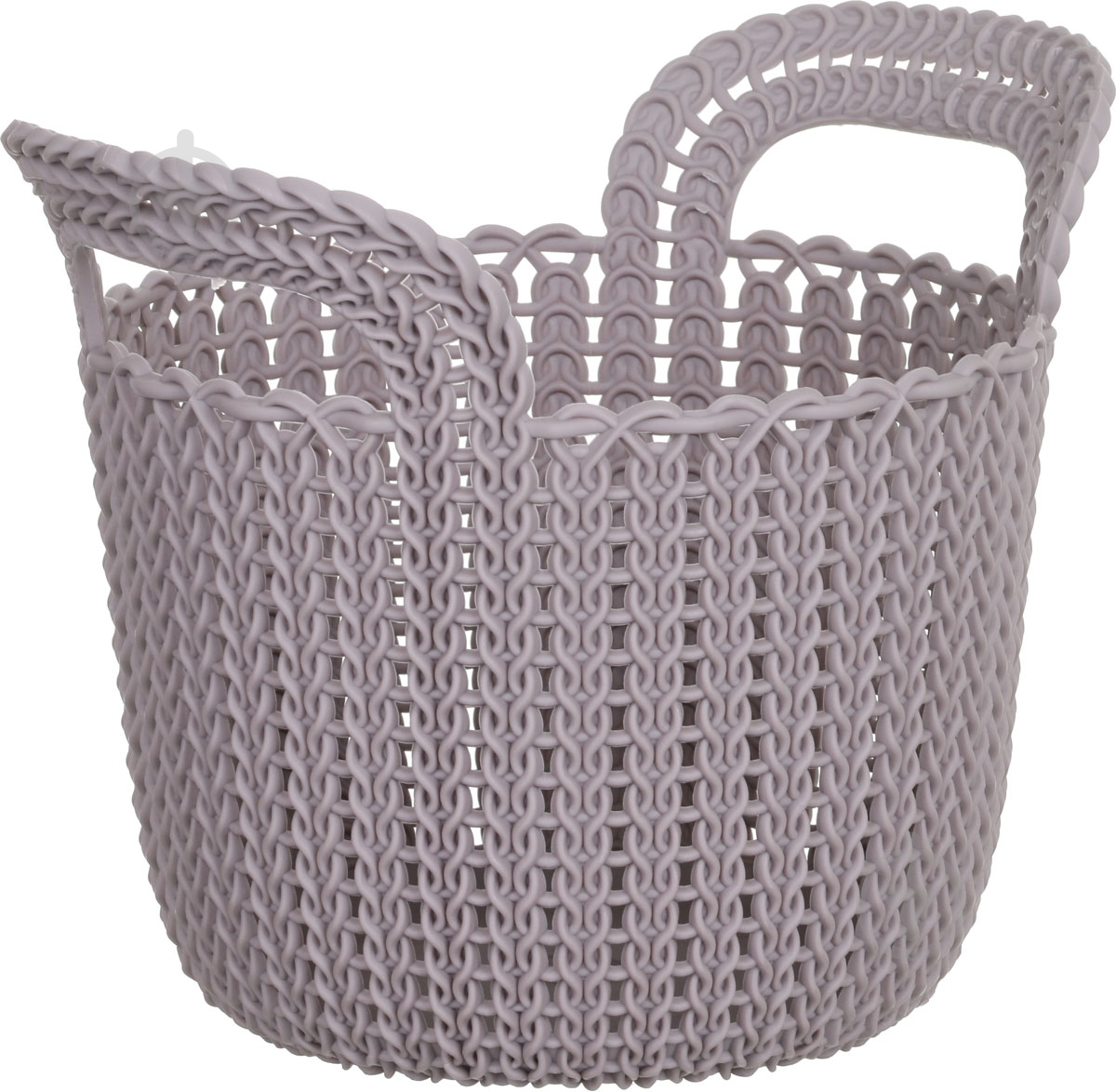 Кошик для зберігання пластиковий Curver 240374 Knit XS круглий пудровий 230x190x190 мм - фото 1