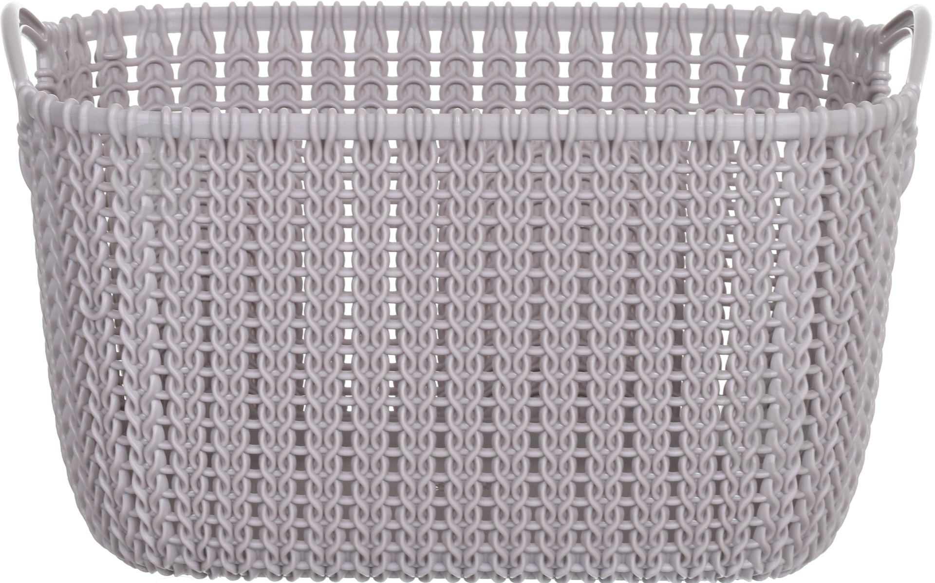 Кошик для зберігання пластиковий Curver 240375 Knit S прямокутний пудровий 170x220x300 мм — фото 1