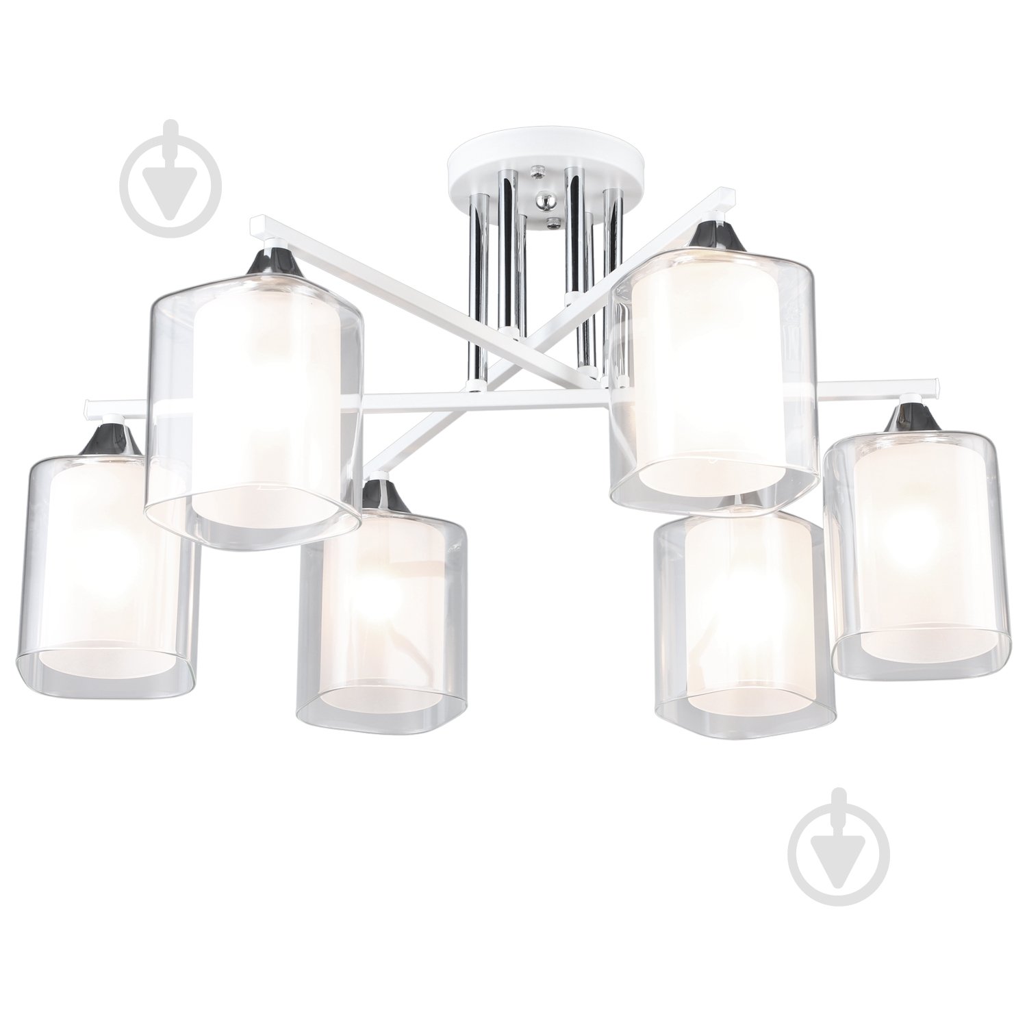 Люстра потолочная Victoria Lighting 6x60 Вт E27 белый Elision/PL6 white - фото 1