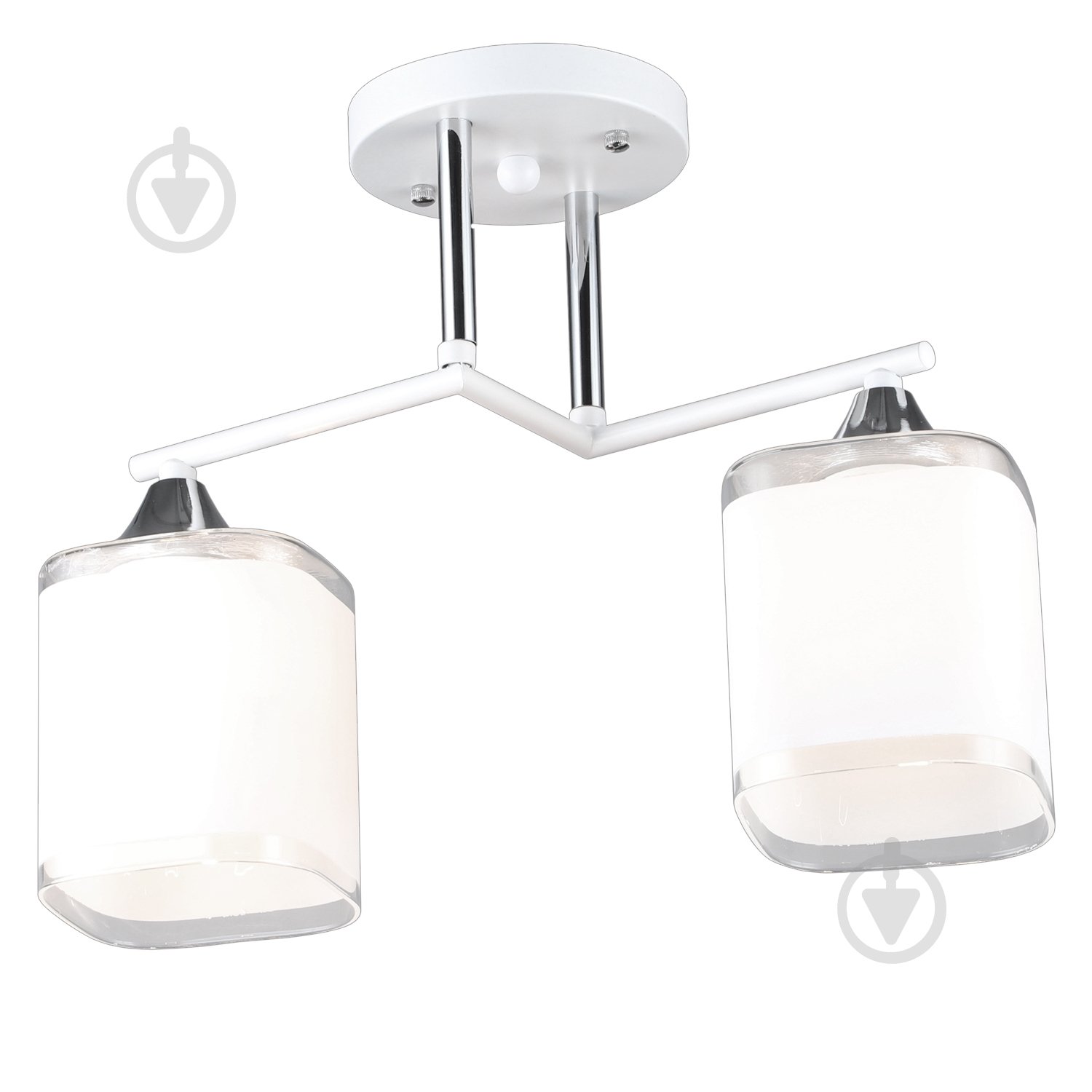 Люстра стельова Victoria Lighting 2x40 Вт E27 білий Reuben/PL2 white - фото 1 Люстра стельова Victoria Lighting 2x40 Вт E27 білий Reuben/PL2 white - фото 1