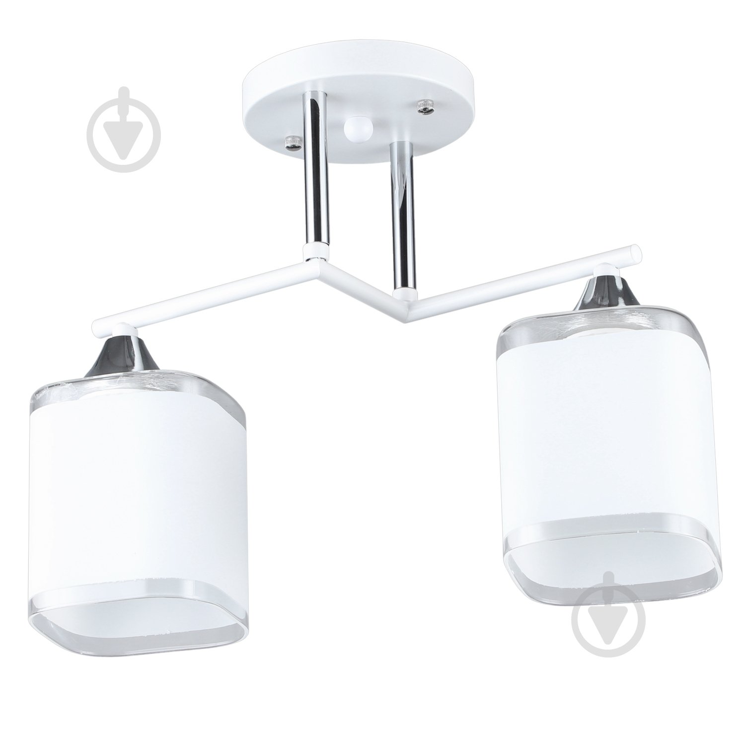 Люстра стельова Victoria Lighting 2x40 Вт E27 білий Reuben/PL2 white - фото 2 Люстра стельова Victoria Lighting 2x40 Вт E27 білий Reuben/PL2 white - фото 2
