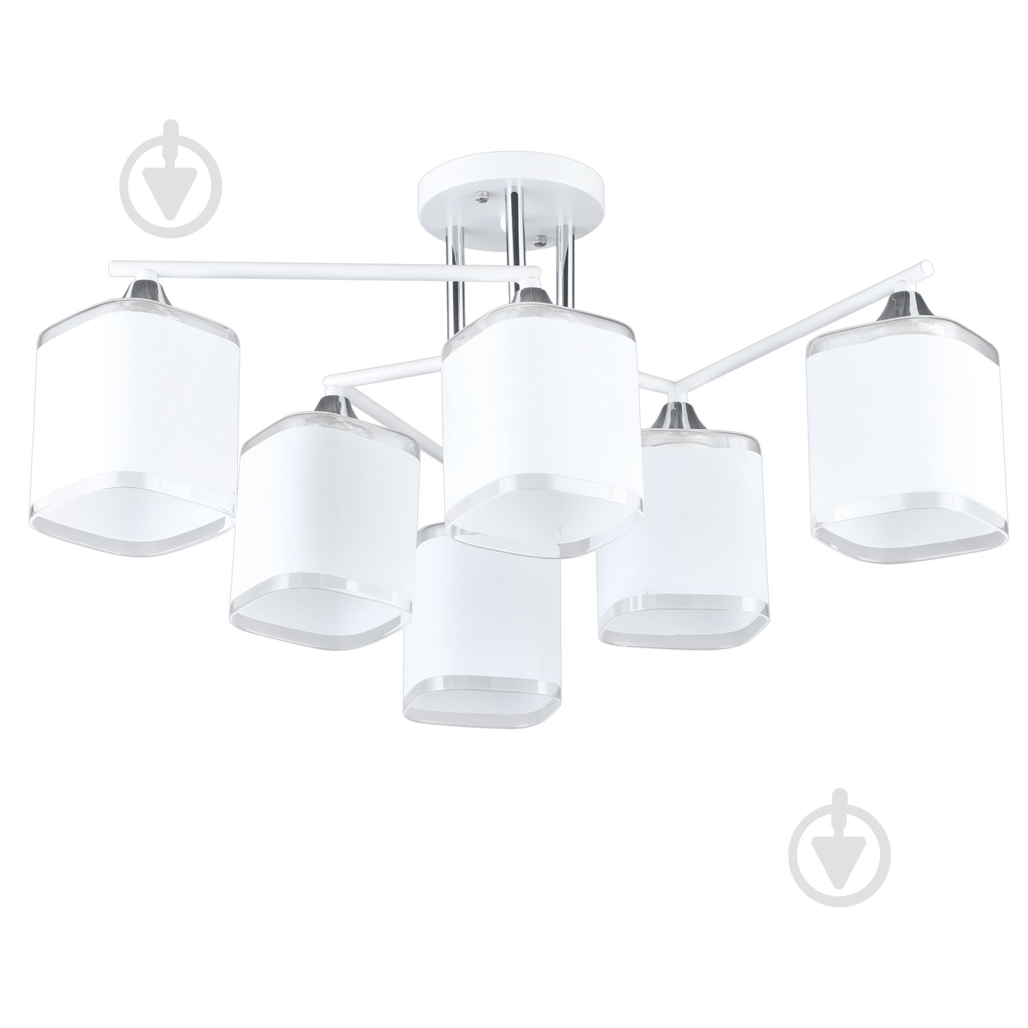 Люстра потолочная Victoria Lighting 6x40 Вт E27 белый Reuben/PL6 white - фото 1 Люстра потолочная Victoria Lighting 6x40 Вт E27 белый Reuben/PL6 white - фото 1