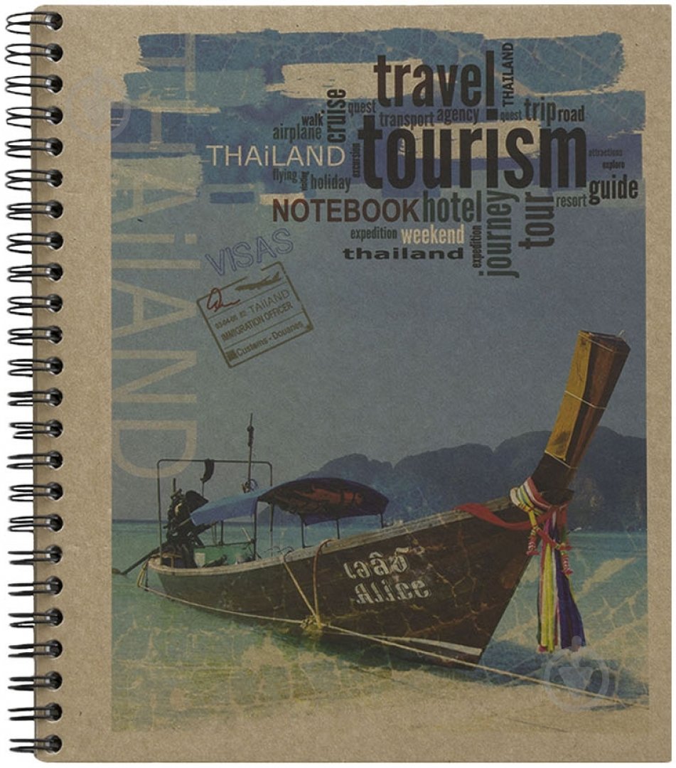 Зошит шкільний В5 на спіралі 80 аркушів TR5580 KRAFT Графіка - фото 1