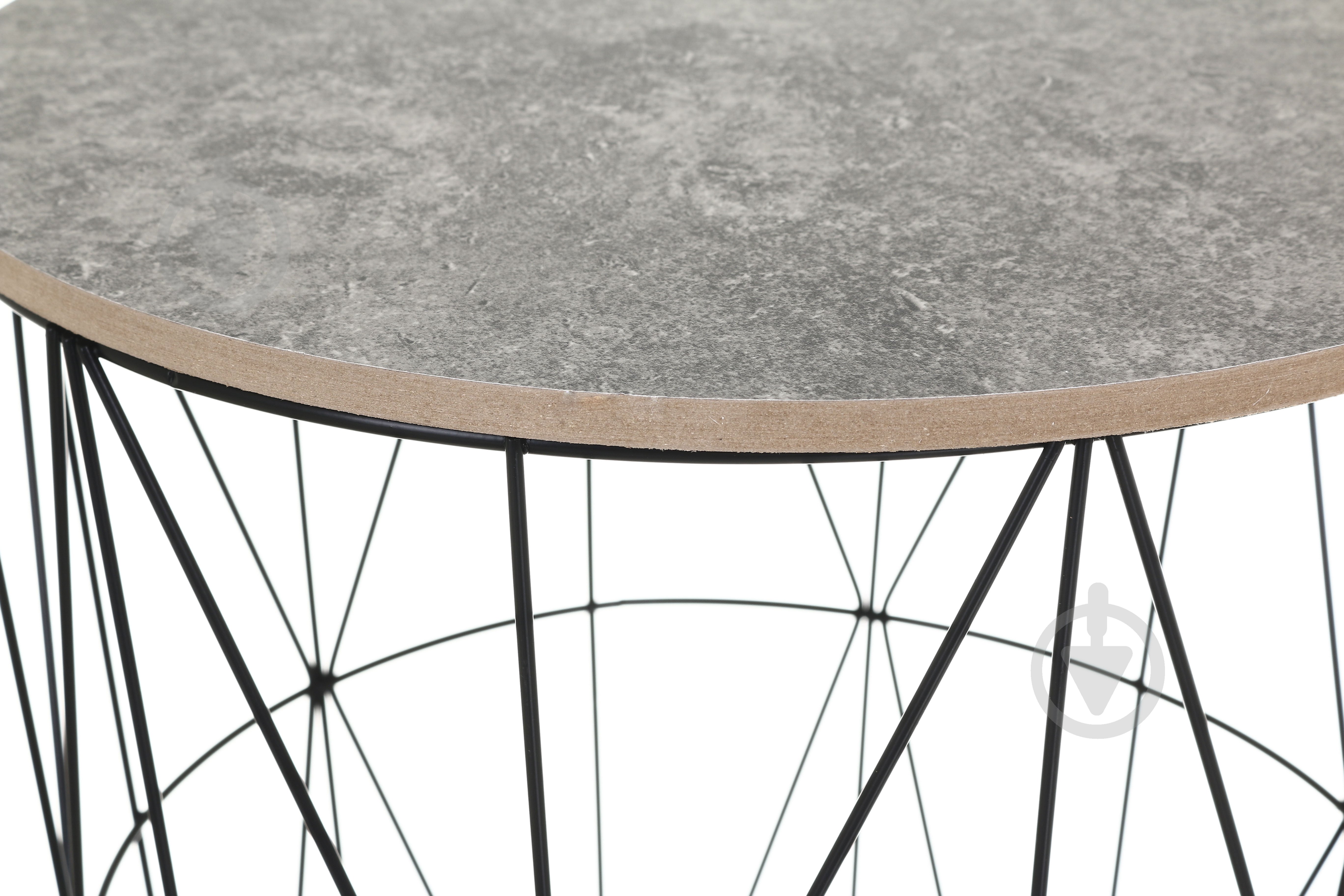 Стол-корзина Сканди 390x350x350 мм серый мрамор - фото 2