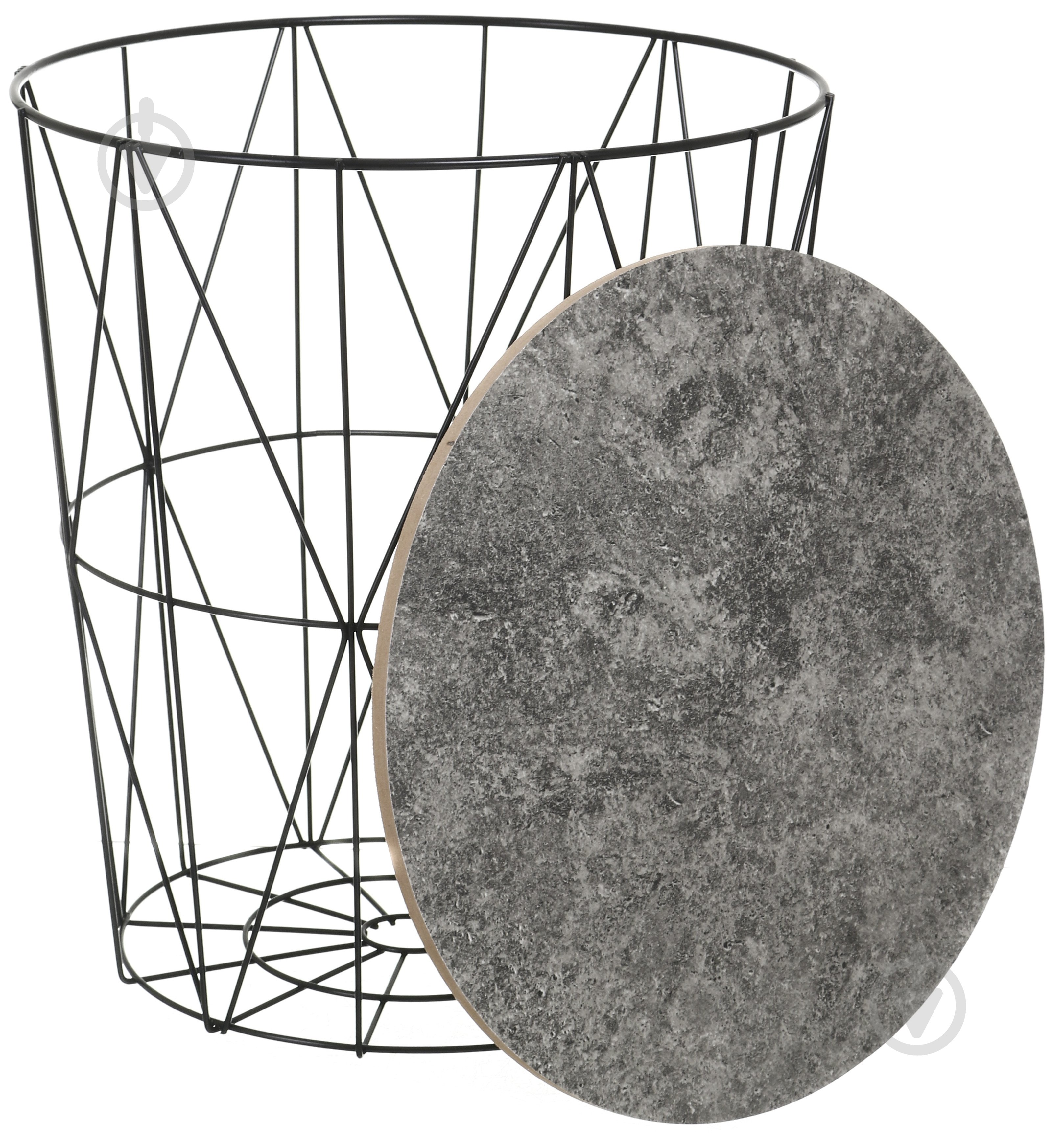 Стол-корзина Сканди 390x350x350 мм серый мрамор - фото 4