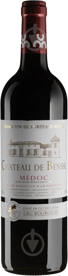 Вино Chateau de Bensse красное сухое 0,75 л - фото 1 Вино Chateau de Bensse красное сухое 0,75 л - фото 1