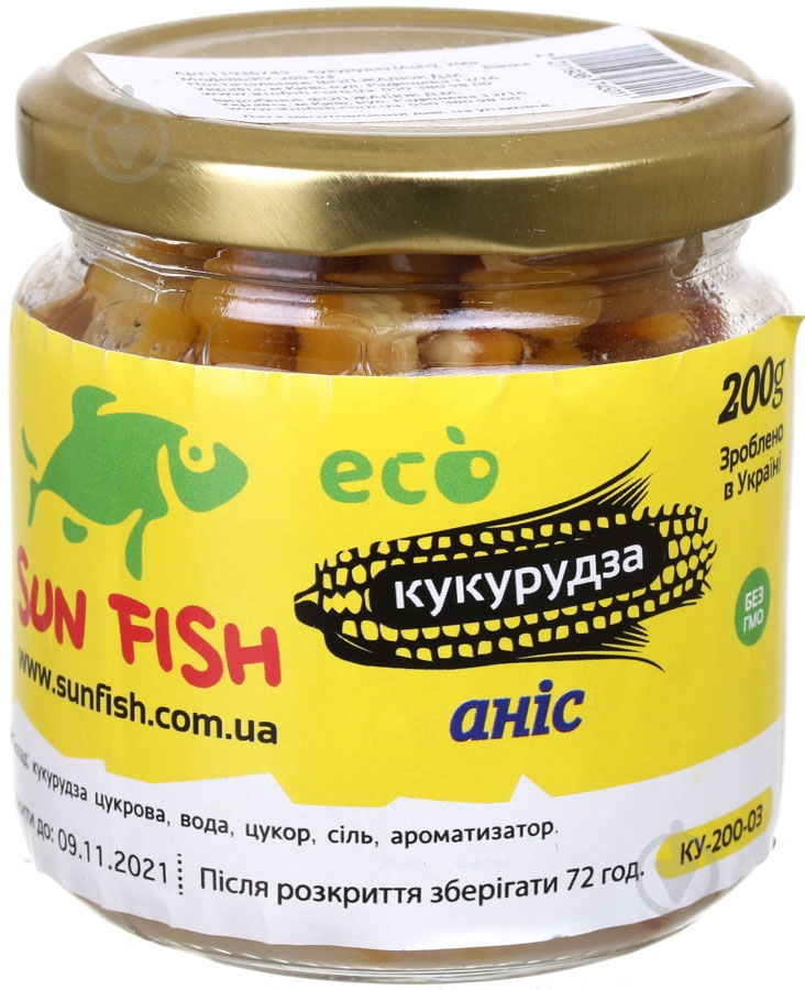 Прикормка Sun Fish 200 г анис кукурудза - фото 1 Прикормка Sun Fish 200 г анис кукурудза - фото 1