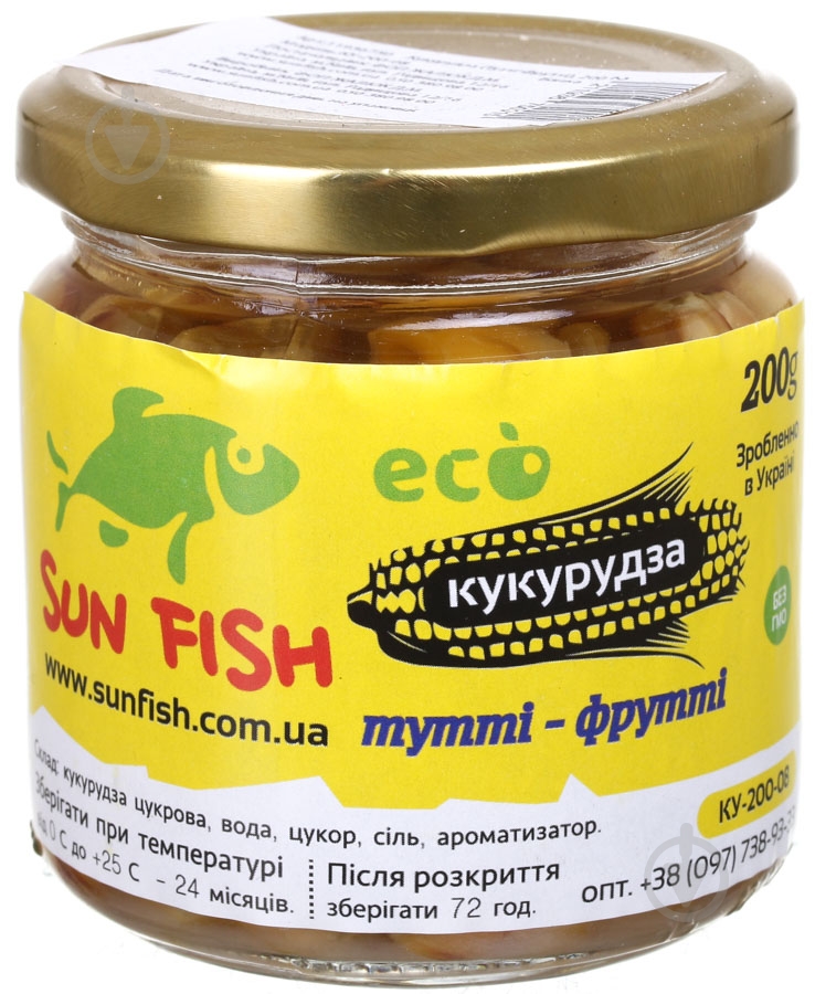 Прикормка Sun Fish 200 г тутти-фрутти кукурудза - фото 1
