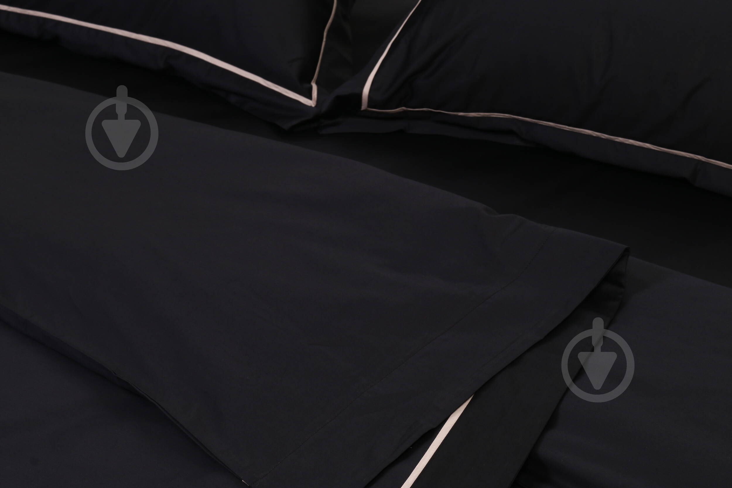 Комплект постельного белья Solid семейный черный La Nuit - фото 9