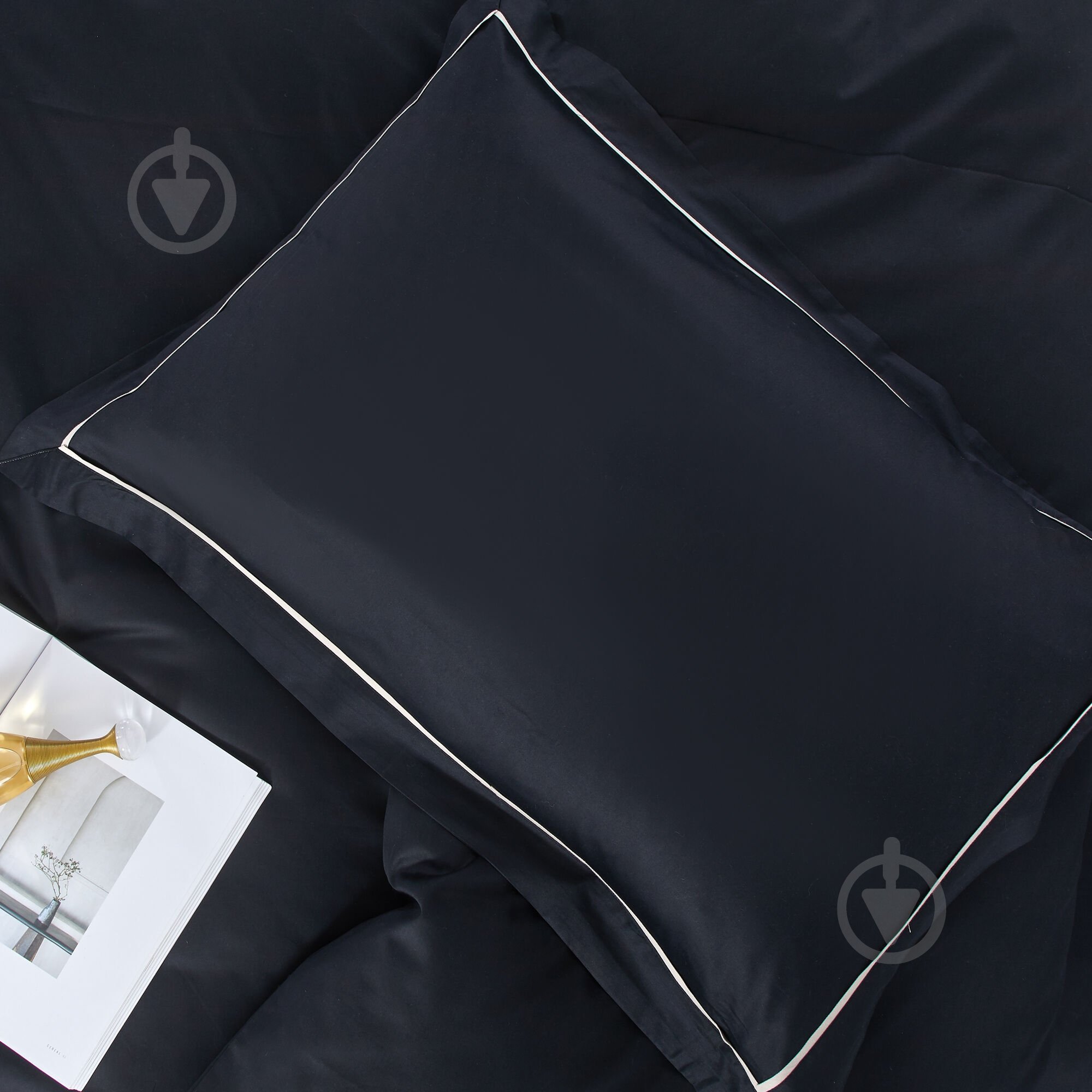 Комплект постельного белья Solid 2 черный La Nuit - фото 2