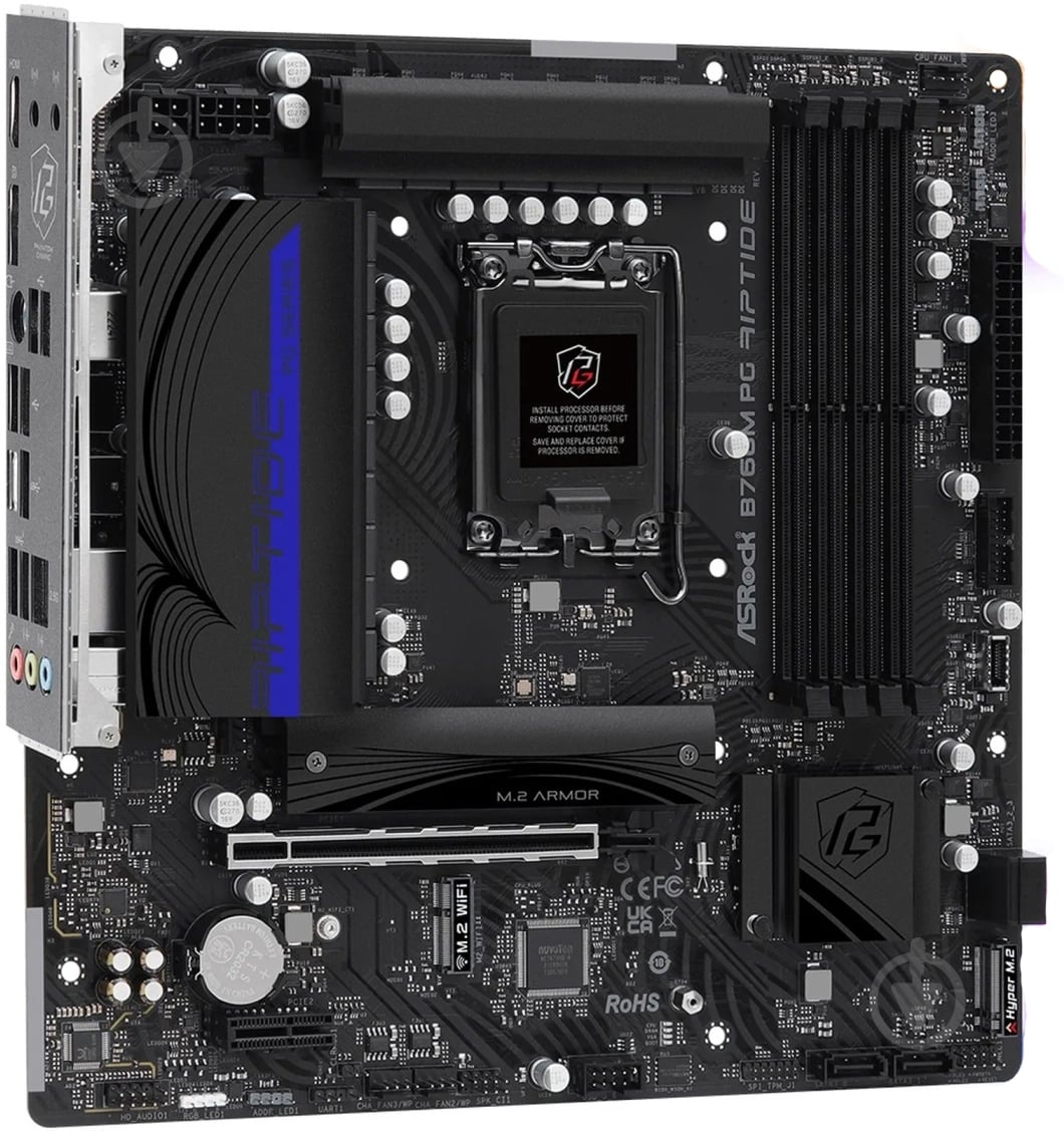 Материнская плата ASRock B760M PG RIPTIDE (LGA1700, Intel B760, micro ATX) - фото 1