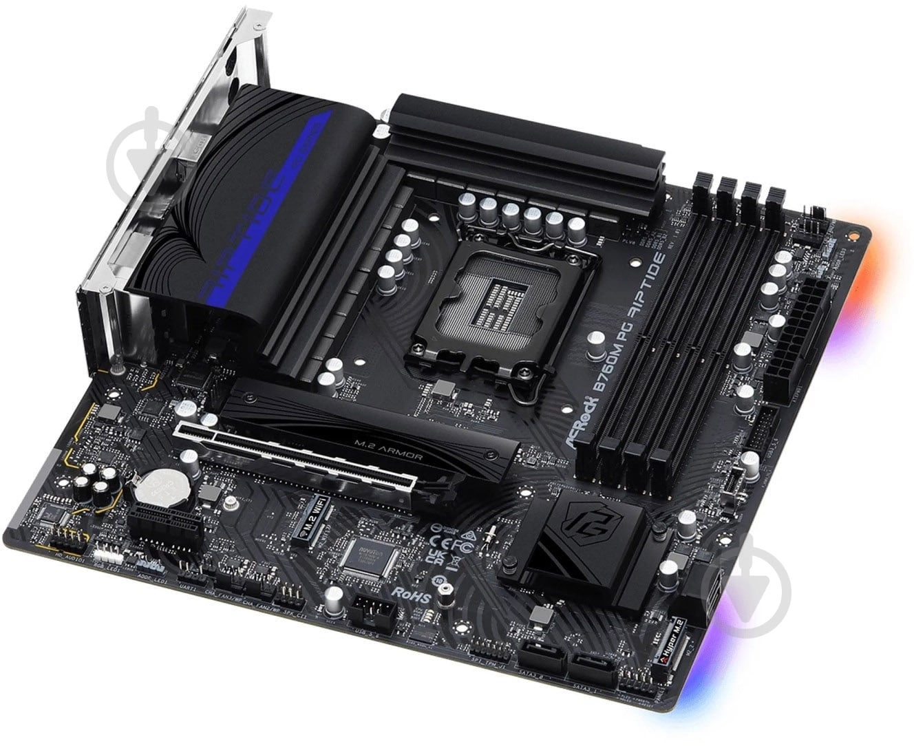 Материнская плата ASRock B760M PG RIPTIDE (LGA1700, Intel B760, micro ATX) - фото 3