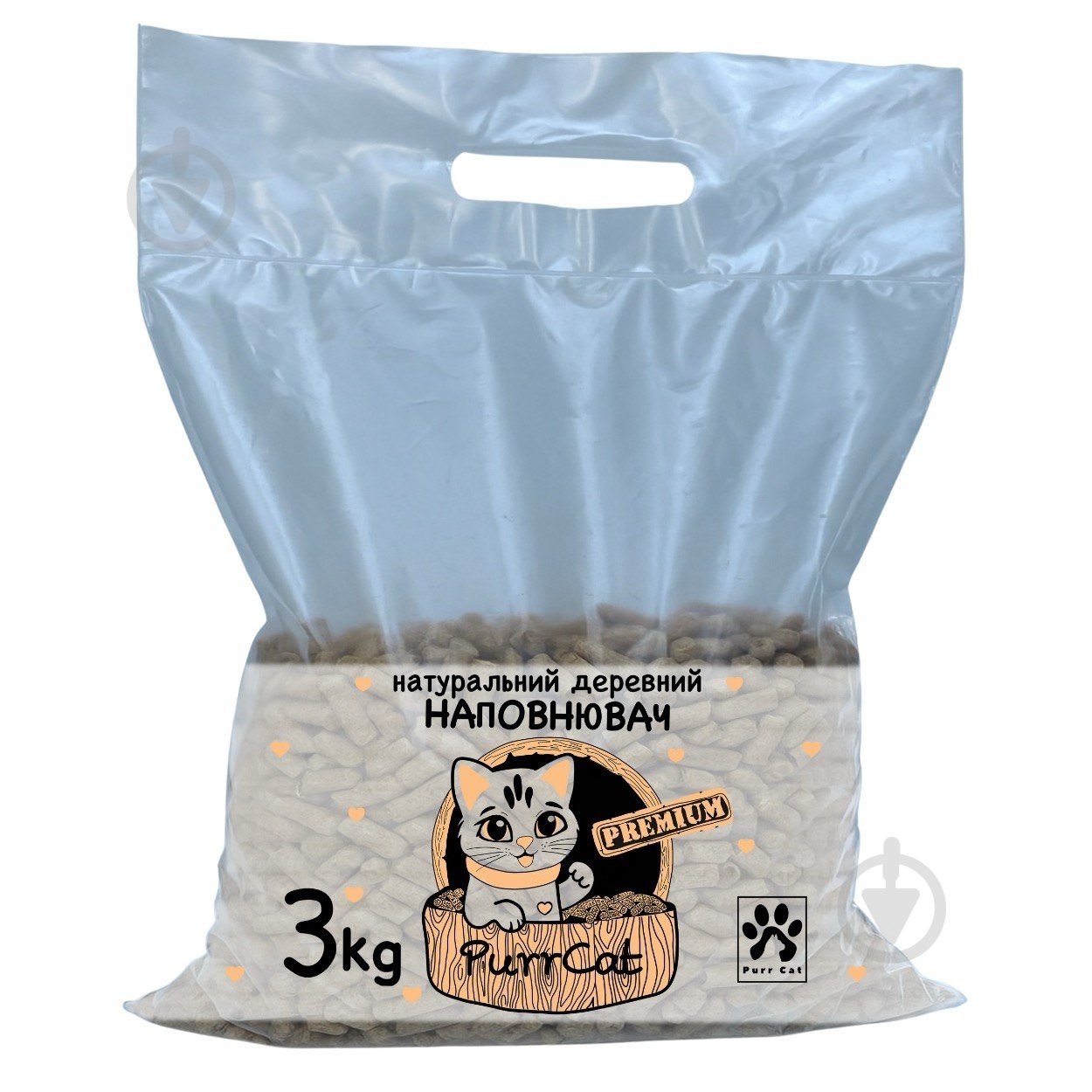 Наповнювач деревний Purr Cat Premium 3 кг - фото 1 Наповнювач деревний Purr Cat Premium 3 кг - фото 1