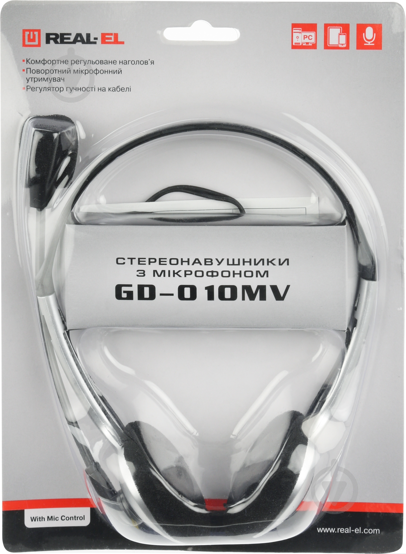 Гарнитура REAL-EL GD-010MV black/silver - фото 6