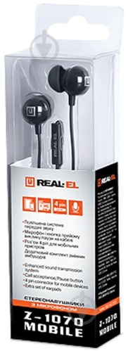 Гарнитура REAL-EL Z-1070 Mobile black - фото 2