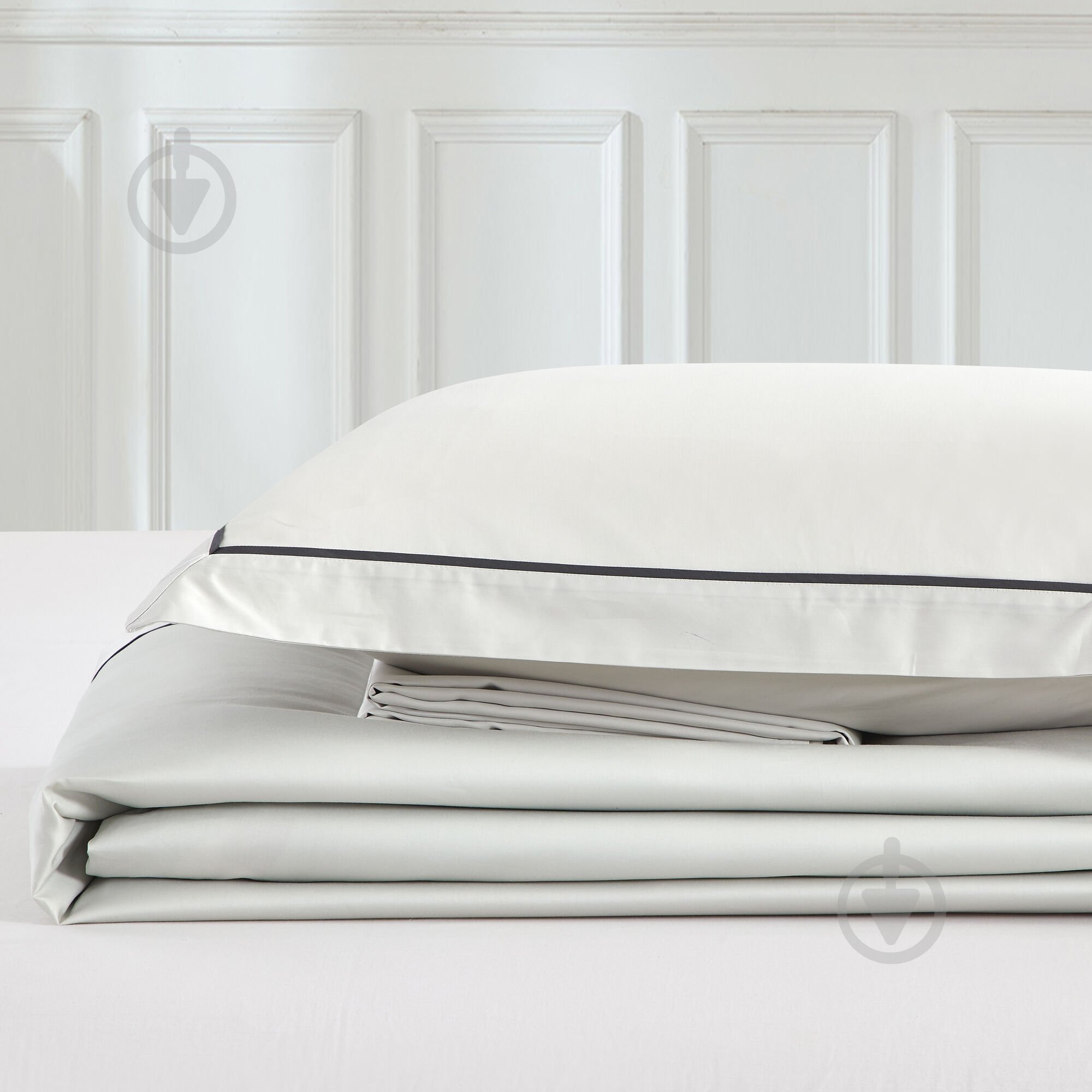 Комплект постельного белья Solid 2 серебряный La Nuit - фото 5