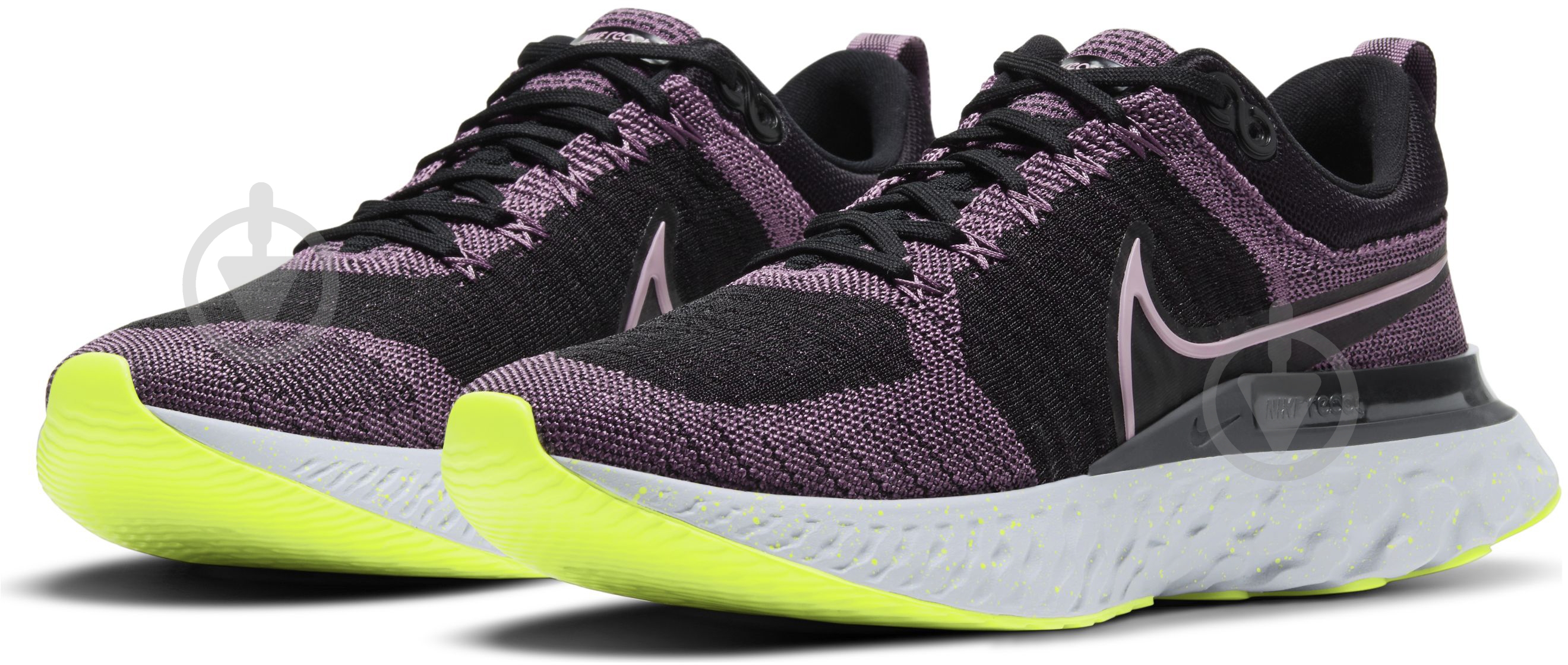 Кросівки жіночі літні Nike ReactINFINITY Run Flyknit 2 CT2423-500 р.38,5 чорно-фіолетові - фото 1 Кросівки жіночі літні Nike ReactINFINITY Run Flyknit 2 CT2423-500 р.38,5 чорно-фіолетові - фото 1