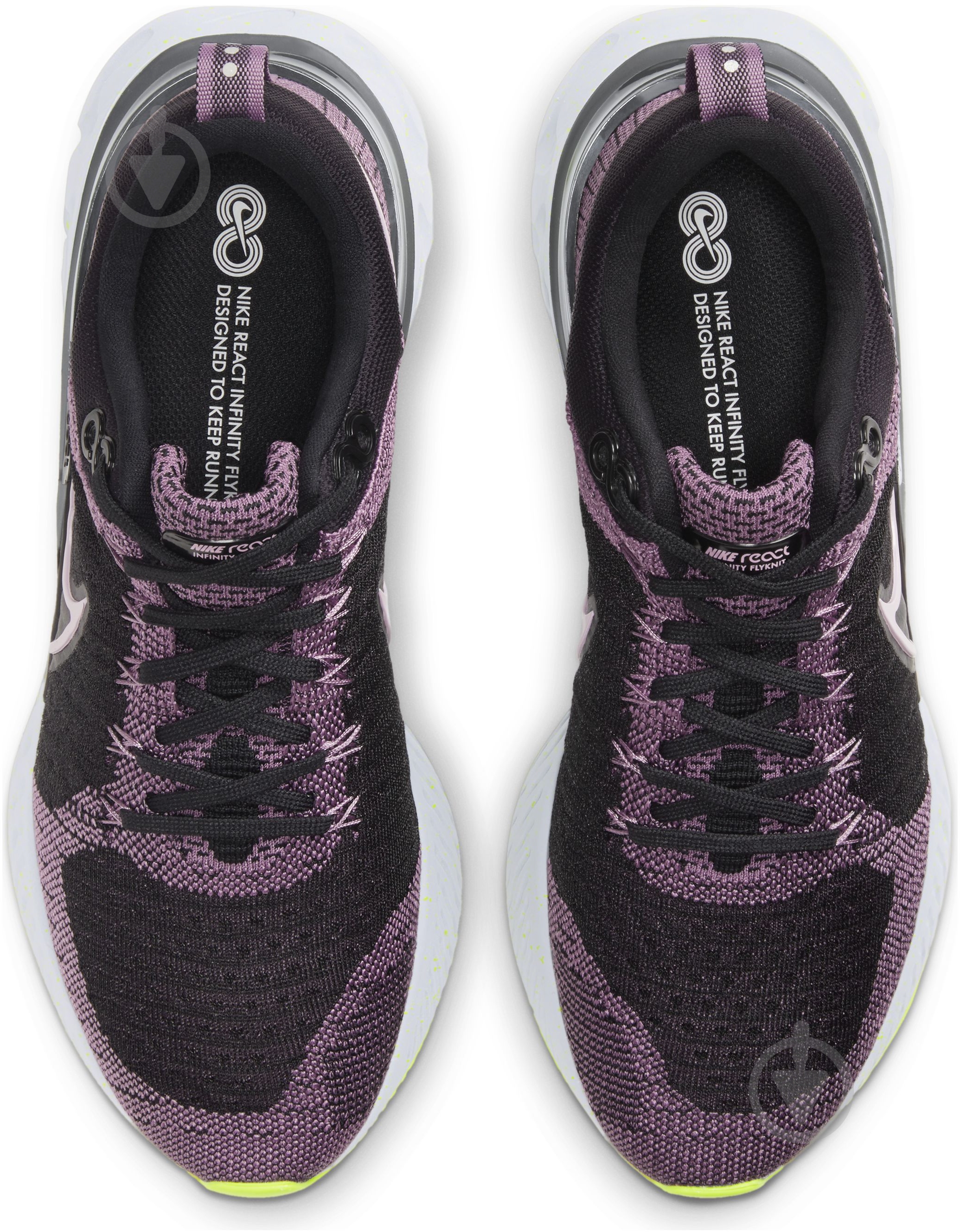Кросівки жіночі літні Nike ReactINFINITY Run Flyknit 2 CT2423-500 р.38,5 чорно-фіолетові - фото 8 Кросівки жіночі літні Nike ReactINFINITY Run Flyknit 2 CT2423-500 р.38,5 чорно-фіолетові - фото 8