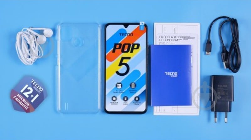 Смартфон Tecno POP 5 (BD2p) 2/32GB lake green (4895180768378) - фото 6 Смартфон Tecno POP 5 (BD2p) 2/32GB lake green (4895180768378) - фото 6