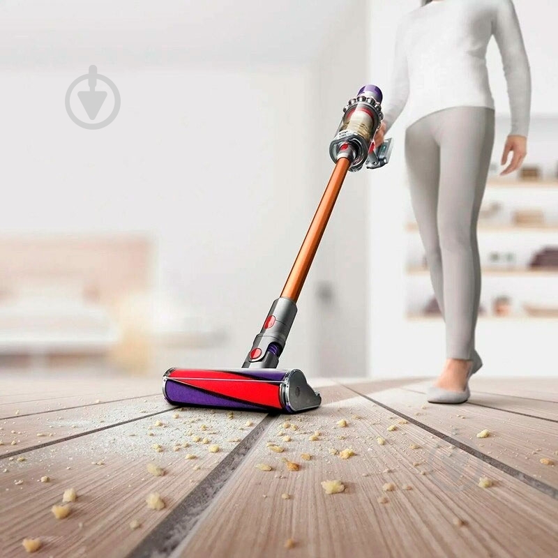 Пылесос Dyson SV27 V10 Absolute (394115-01) silver/yellow-hot - фото 3 Пылесос Dyson SV27 V10 Absolute (394115-01) silver/yellow-hot - фото 3