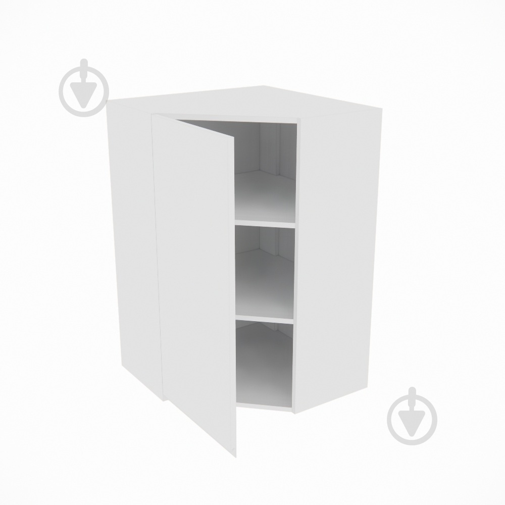 Шкаф Влада (60х60 (920)левая) белый шелк/белый Світ Меблів - фото 2 Шкаф Влада (60х60 (920)левая) белый шелк/белый Світ Меблів - фото 2