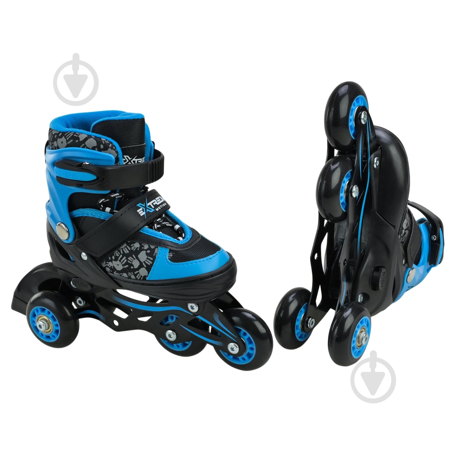 Роликовые коньки Shantou Extreme Motion RL25421 р. 30-33 синий - фото 9 Роликовые коньки Shantou Extreme Motion RL25421 р. 30-33 синий - фото 9