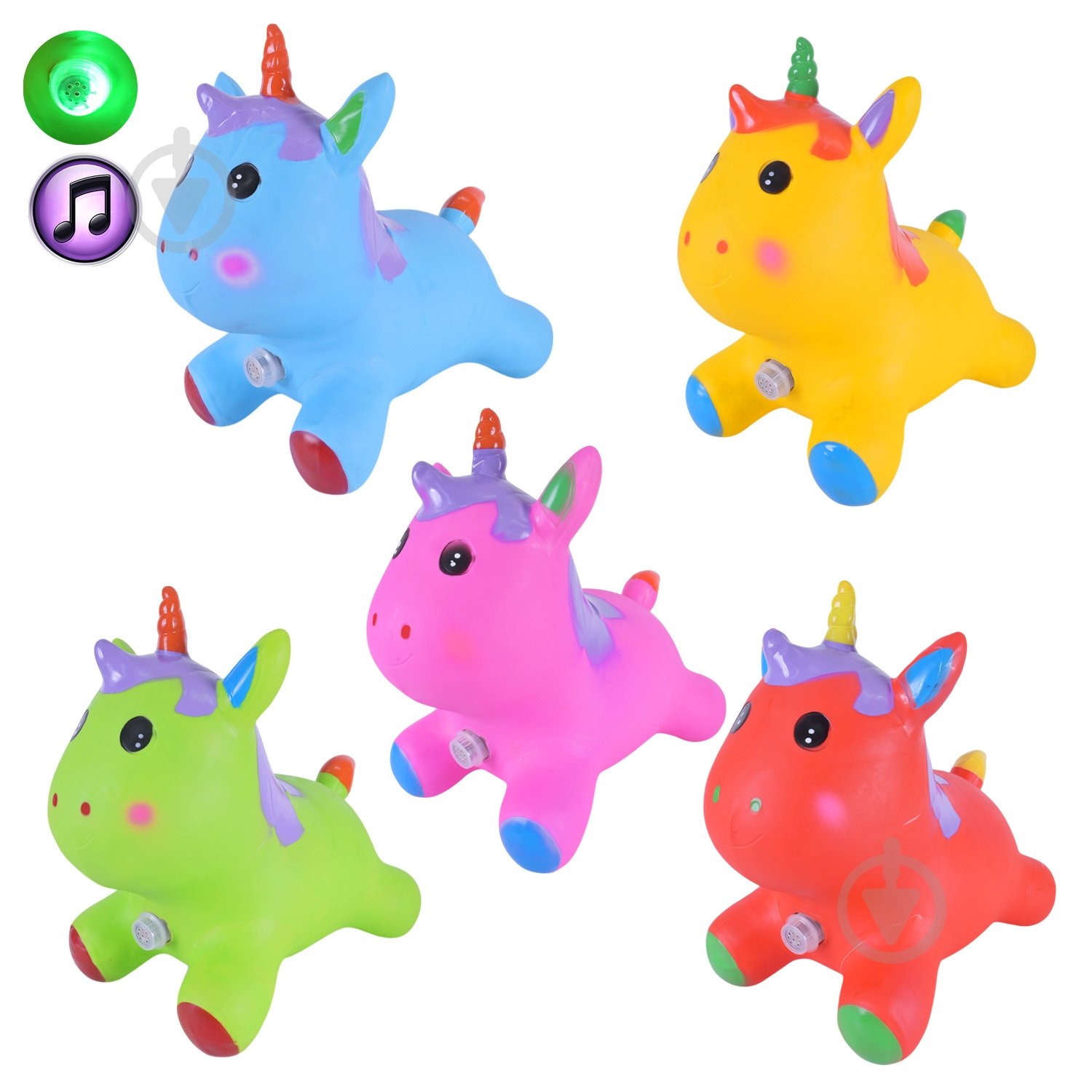 Стрибунець надувний Shantou Єдиноріг з музикою RB2520 - фото 1 Стрибунець надувний Shantou Єдиноріг з музикою RB2520 - фото 1