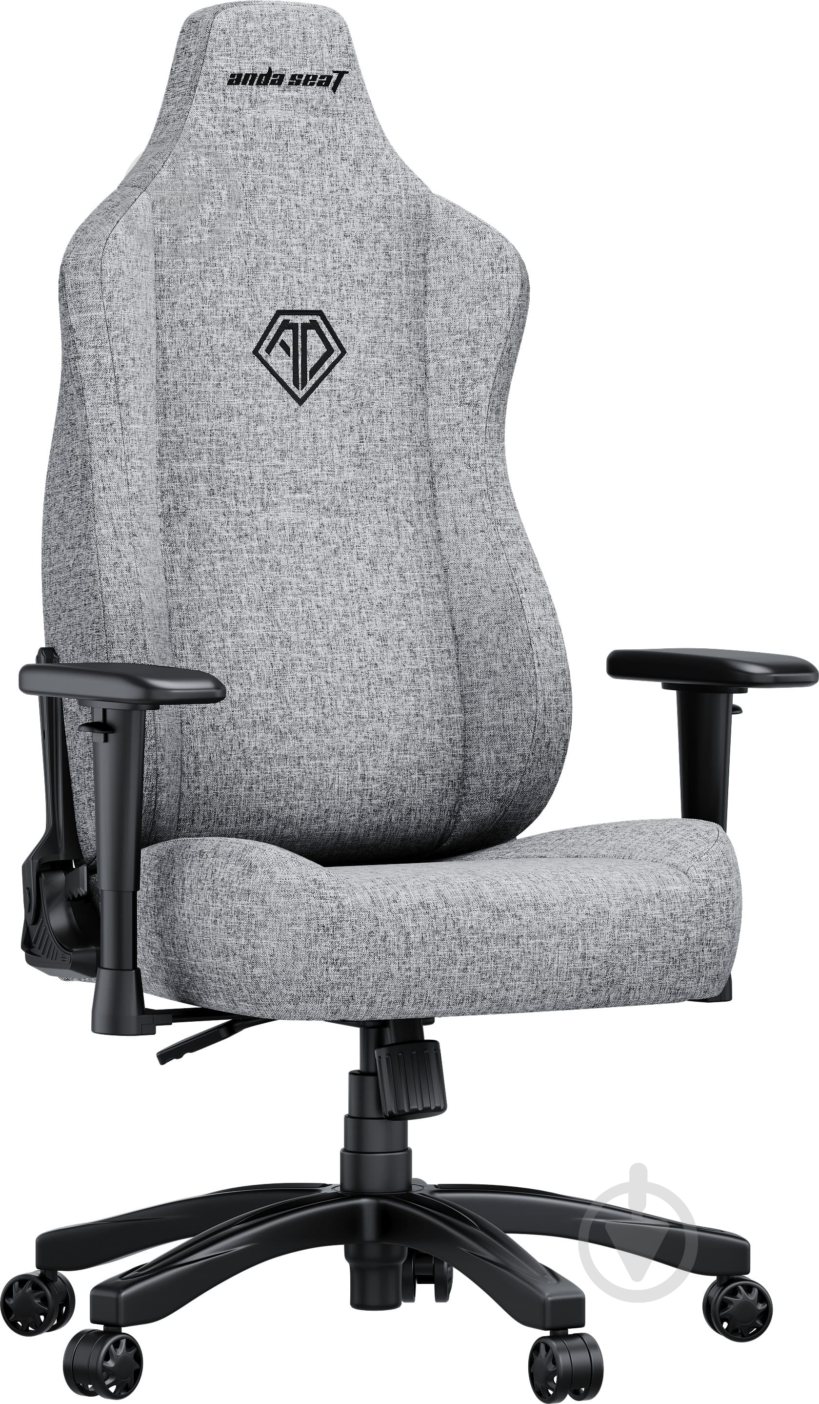 Кресло игровое Anda Seat Novis Size L Gray Fabric серый - фото 2 Кресло игровое Anda Seat Novis Size L Gray Fabric серый - фото 2
