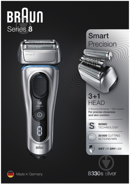 Електробритва Braun Series8 8330s silver - фото 7
