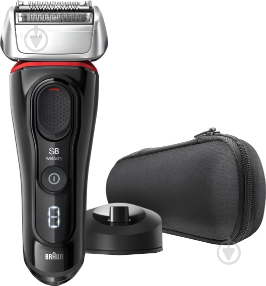 Электробритва Braun Series8 8340s black red - фото 2 Электробритва Braun Series8 8340s black red - фото 2
