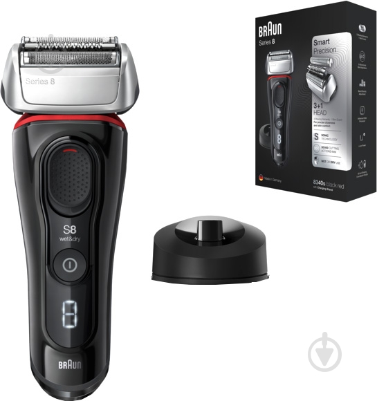 Электробритва Braun Series8 8340s black red - фото 3 Электробритва Braun Series8 8340s black red - фото 3