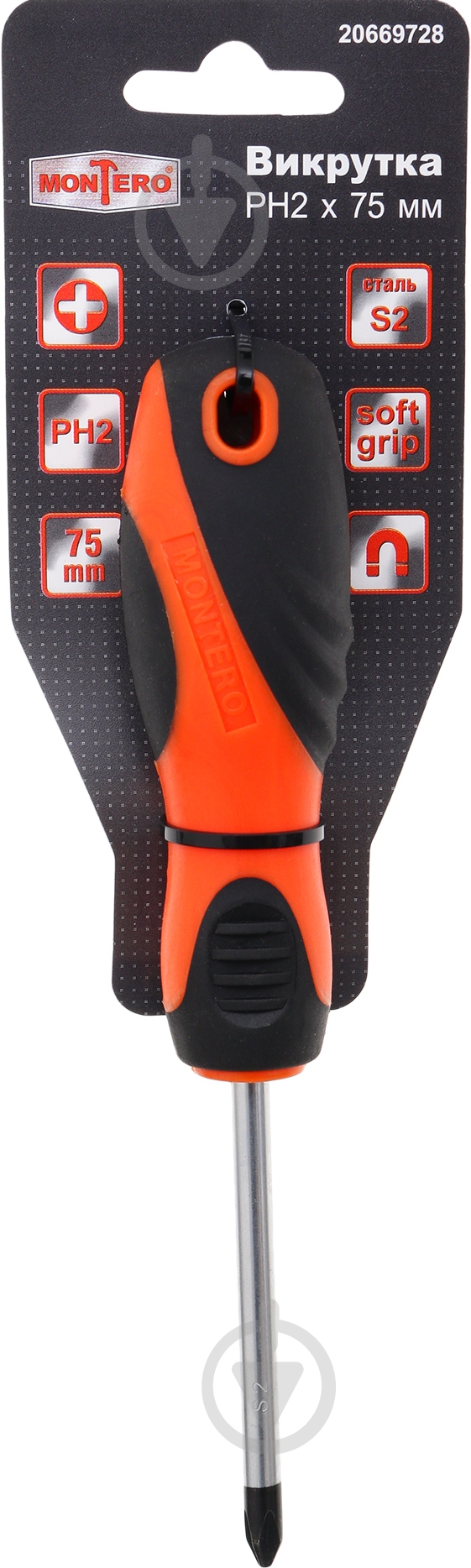Отвертка Montero 2×75 мм MN-SD-PH2-75 - фото 2