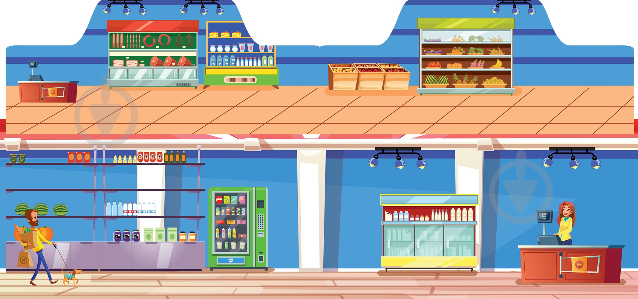 Книга Александра Шипарева «Супермаркет. Багаторазові наліпки» 978-617-524-063-2 - фото 2