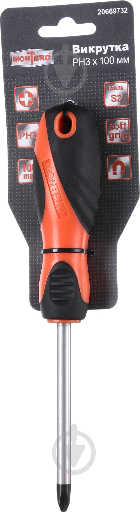 Отвертка Montero 3×100 мм MN-SD-PH3-100 - фото 2