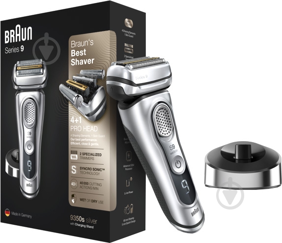 Електробритва Braun Series9 9350s silver - фото 4 Електробритва Braun Series9 9350s silver - фото 4