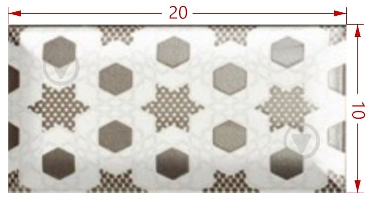 Плитка Mainzu Bumpy Luxor Metal 10x20 см - фото 2