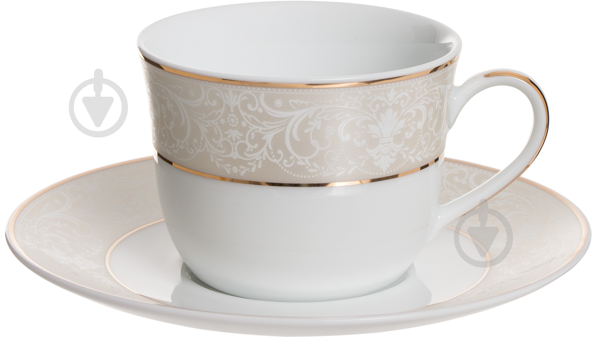 Чашка с блюдцем DPL Greta New 220 мл 20388 - фото 1 Чашка с блюдцем DPL Greta New 220 мл 20388 - фото 1