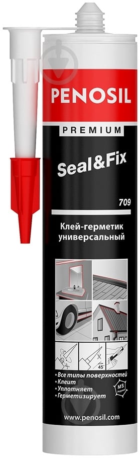 Клей-герметик PENOSIL Seal&Fix 709 гібридний 290 мл білий - фото 2 Клей-герметик PENOSIL Seal&Fix 709 гібридний 290 мл білий - фото 2