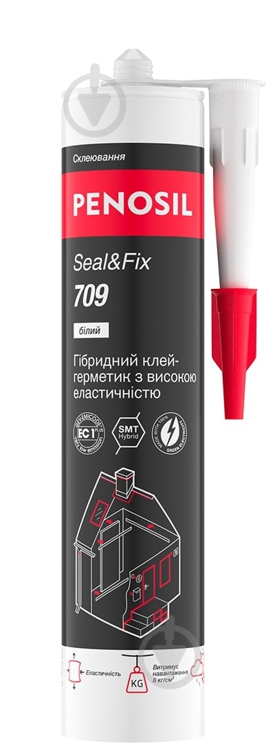 Клей-герметик PENOSIL Seal&Fix 709 гібридний 290 мл білий - фото 1 Клей-герметик PENOSIL Seal&Fix 709 гібридний 290 мл білий - фото 1