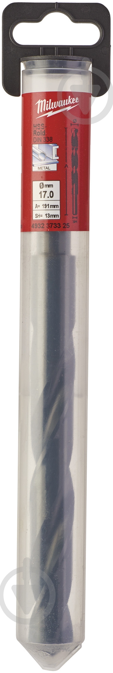 Свердло по металу Milwaukee HSS-R DIN338 17х184 мм 1 шт. 4932373325 - фото 2