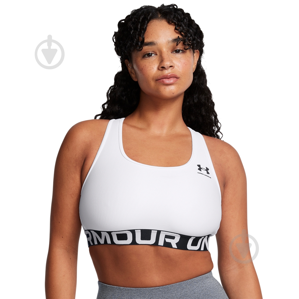 Бра Under Armour HG Mid Branded 1383544-100 р.M белый - фото 3