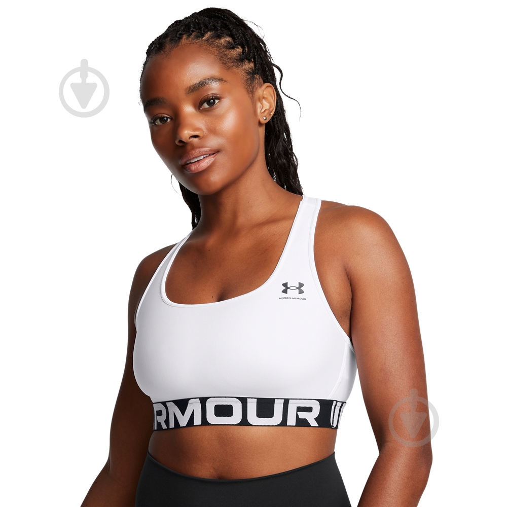 Бра Under Armour HG Mid Branded 1383544-100 р.M белый - фото 4