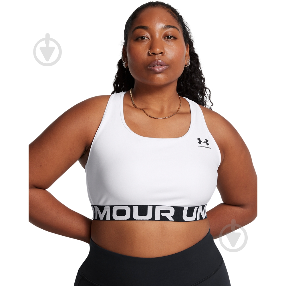Бра Under Armour HG Mid Branded 1383544-100 р.M белый - фото 7