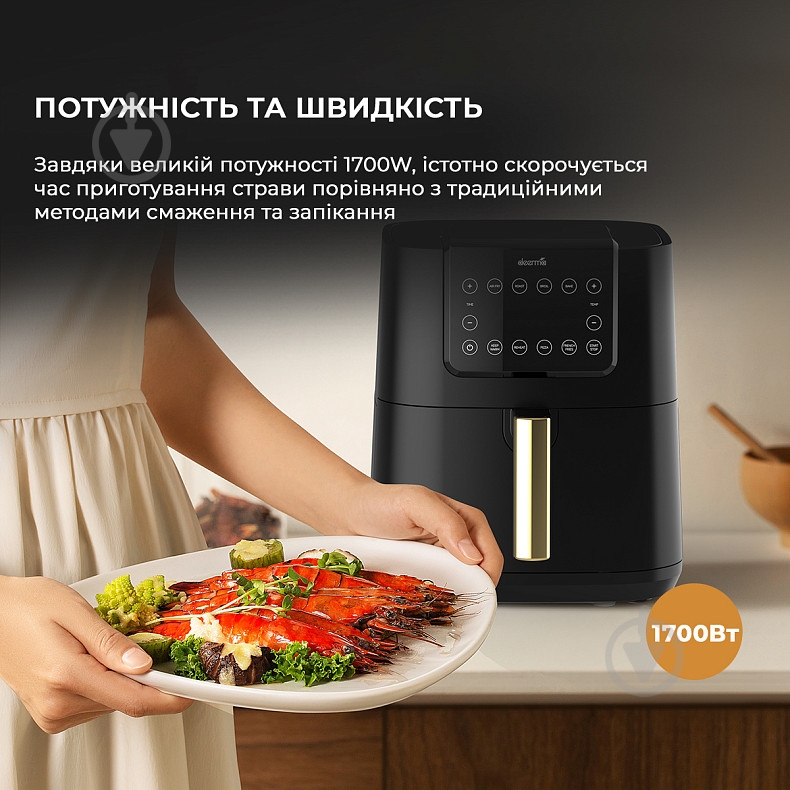 ВИТРИНА! Мультипечь Deerma Air Fryer KZ120 (DEM-KZ120W) - фото 6
