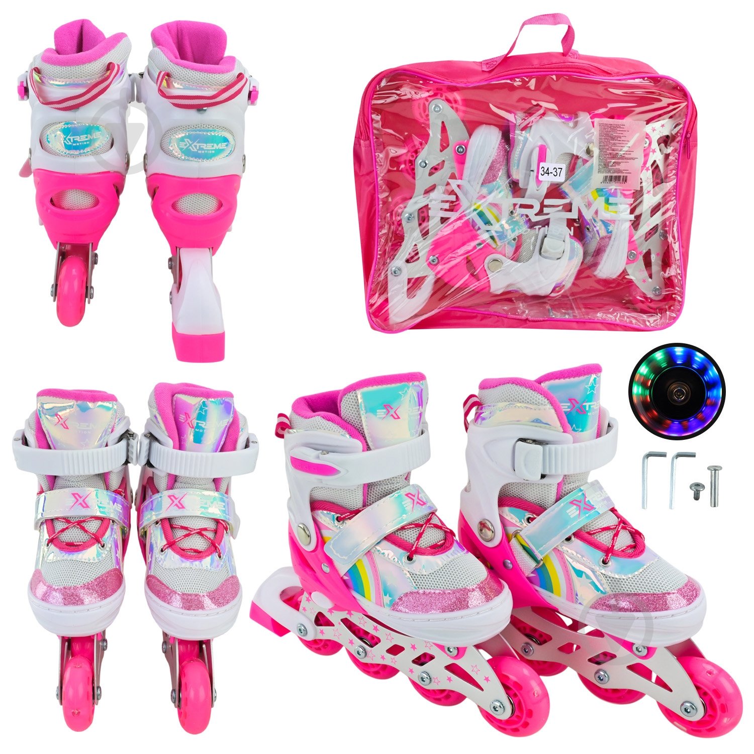 Роликовые коньки Shantou Extreme Motion M RL25431 р. 34-37 в ассортименте - фото 20 Роликовые коньки Shantou Extreme Motion M RL25431 р. 34-37 в ассортименте - фото 20